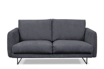 Sofa 2 MINO *antracytowy, 172x88x96, tkanina/metal/drewno  - Konsimo