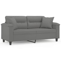 Sofa 2-os. mikrofibra ciemnoszara 170x77x80 cm + p / AAALOE