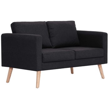 Sofa 2-osobowa, czarna, 116x70x73 cm, tapicerowana - Zakito Europe