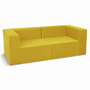 Sofa 2-Osobowa Modułowa Leon W Kolorze Żółtym – Segment Do Zestawu Mebli Modułowych: 2 Siedziska, 2 Oparcia, 2 Podłokietniki - Postergaleria