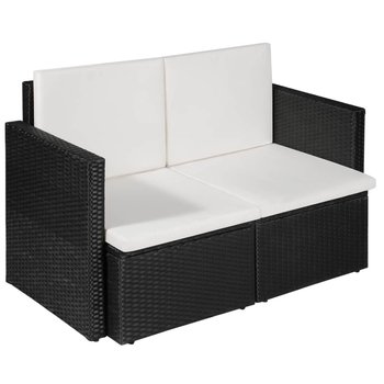 Sofa 2-osobowa vidaXL, czarna, 118x65x74 cm - vidaXL