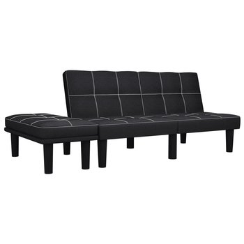 Sofa 2-osobowa vidaXL, czarna - vidaXL