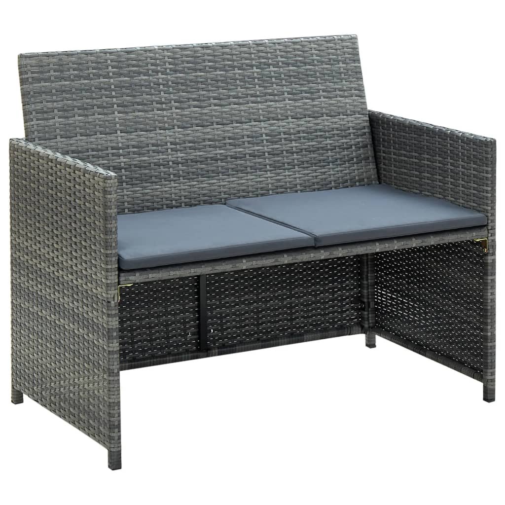 Sofa 2-osobowa vidaXL, szara, 100x56x85 cm