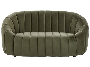 Sofa 2-osobowa welurowa zielona MALUNG - Beliani