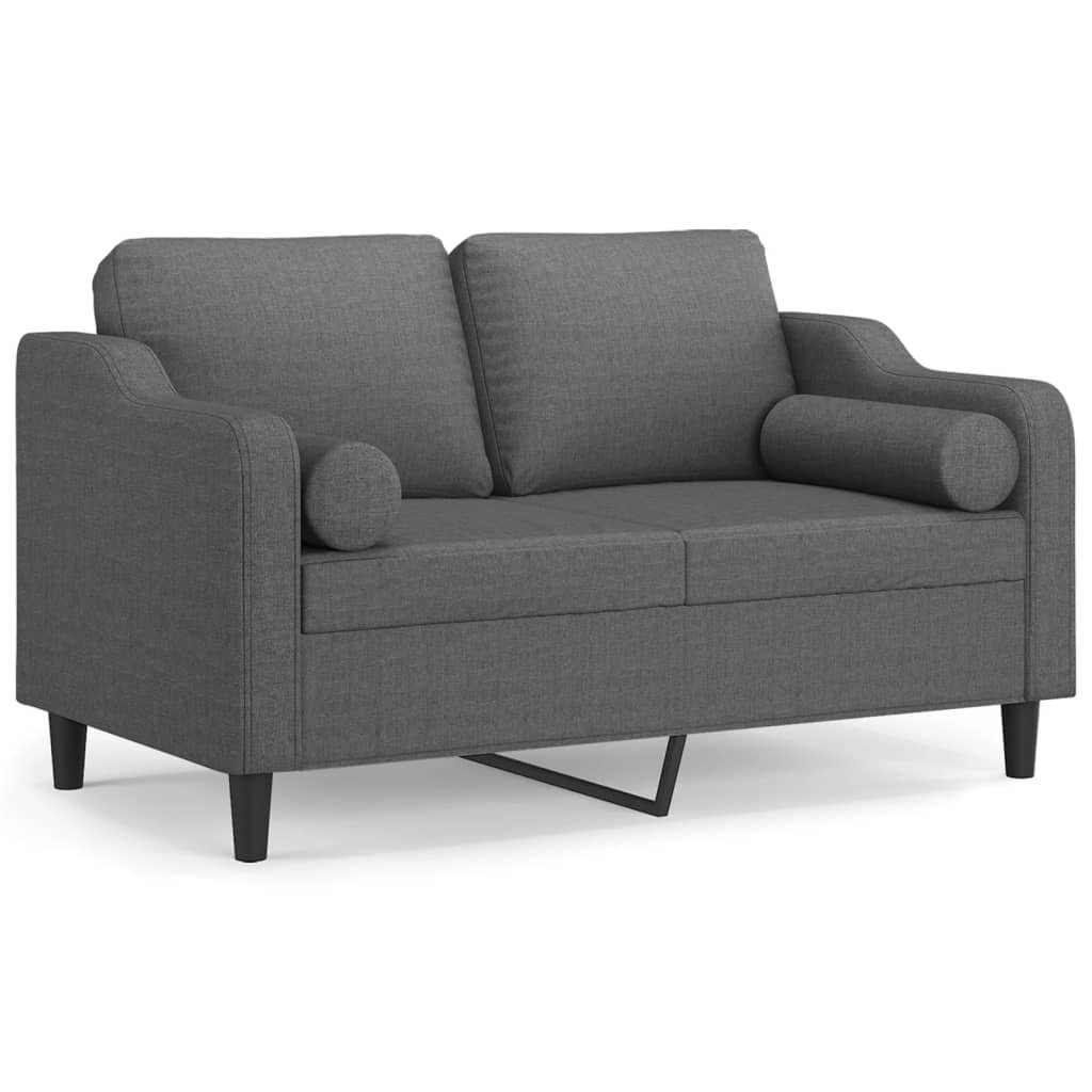 Zdjęcia - Sofa  2-osobowa z poduszkami, 138x77x80 cm, ciemnos / AAALOE