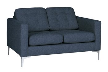 Sofa 2 PORTOFINO *niebieski, 131x78x93, drewno/metal/tkanina  - Konsimo
