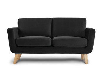 Sofa 2 TAGIO czarny, 153x80x84, tkanina  - Konsimo