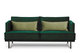 Sofa 3 GANZO *ciemny zielony/jasny zielony, 196x84x92, tkanina  - Konsimo