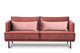 Sofa 3 GANZO *koralowy/różowy, 196x84x92, tkanina  - Konsimo
