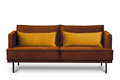 Sofa 3 GANZO *pomarańczowy/żółty, 196x84x92, tkanina  - Konsimo