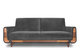 Sofa 3 GUSTAVO antracytowy, 230x98x98, tkanina   - Konsimo