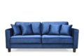 Sofa 3 KANO *granatowy, 205x85x94, tkanina/metal/drewno  - Konsimo
