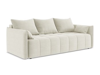 Sofa 3-os. z funkcją spania Moku boucle 225x105 cm piaskowy - makamii