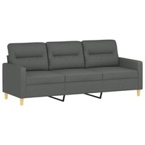 Sofa 3-osobowa 198x77x80 cm ciemnoszara