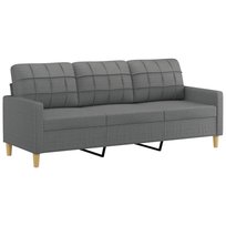 Sofa 3-osobowa ciemnoszara 198x77x80cm / AAALOE