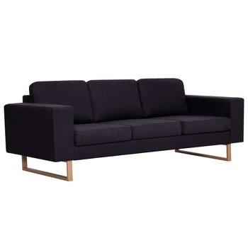 Sofa 3-osobowa czarna 200x82x75 cm - Zakito Europe