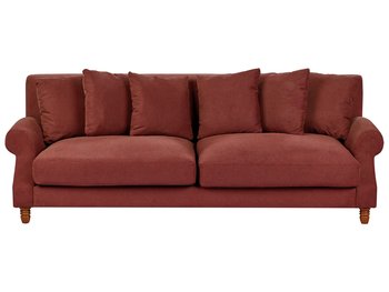 Sofa 3-osobowa czerwona EIKE - Beliani