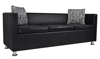 Sofa 3-osobowa ELIOR Cali 3B, czarna, 62,5x63x170 cm - Elior
