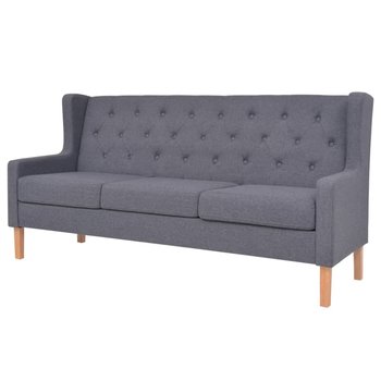 Sofa 3-osobowa szara 180x68x90 cm - Zakito Europe