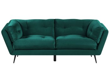 Sofa 3-osobowa welurowa zielona LENVIK - Beliani