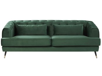 Sofa 3-osobowa welurowa zielona SLETTA - Beliani