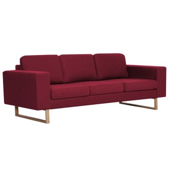 Sofa 3-osobowa Winna Czerwień 200x82x75 cm - Zakito Europe