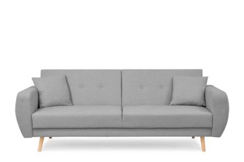 Sofa 3 PIKTU *szary, 222x88x91, tkanina/metal/drewno  - Konsimo