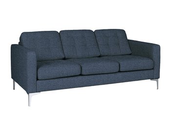 Sofa 3 PORTOFINO *niebieski, 183x78x93, drewno/metal/tkanina  - Konsimo
