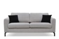 Sofa 3 z pokrowcem KAPI *jasny szary, 190x85x88, tkanina/metal/drewno  - Konsimo