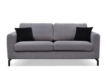 Sofa 3 z pokrowcem KAPI *szary, 190x85x88, tkanina/metal/drewno  - Konsimo