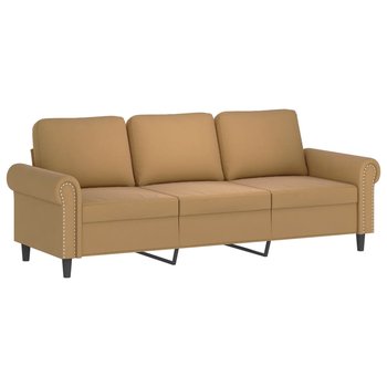 Sofa aksamitna brązowa 3-osobowa 212x77x80 cm - Zakito Europe