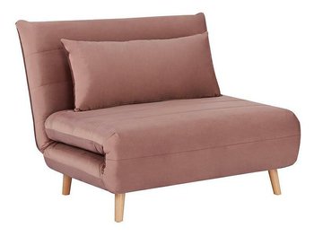 Sofa Arriba jednoosobowa duża Velvet  różowa - Intesi