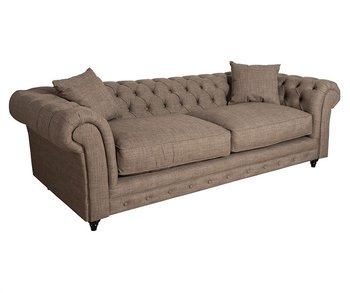 Sofa BEL Classic, brązowa, 240x98x72 cm - Belldeco