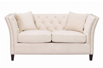 Sofa Chesterfield Modern, Velvet Cream 2os., 172x87x82 cm - Dekoria