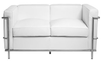 Sofa D2.DESIGN Kubik, biała, 67x130x68 cm - D2.DESIGN