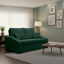 Sofa DORMA z funkcją spania, Zielona, butelkowa zieleń