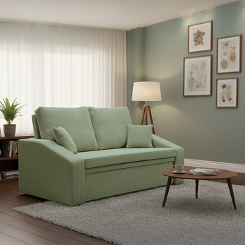 Sofa DORMA z funkcją spania, Zielona, Oliwkowa - Adams Group