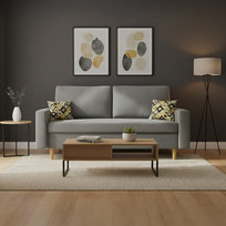 Sofa Etna z Funkcją Spania Łóżko Rozkładana, Szara