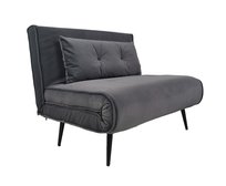 Sofa Evita Kanapa Fotel Łóżko Materac Z Funkcją Spania Rozkładana C.Szara 100Cm