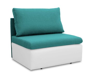 Sofa Fotel Amerykanka Z Funkcją Spania Toledo C58 | Turkusowy/Biały | Enjoy 17/Cayenne 1111 - BONNI