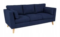 Sofa kanapa Aida 3-osobowa skandynawska granatowa - wygodna i stylowa do salonu