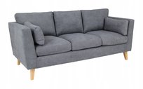 Sofa kanapa Aida 3-osobowa skandynawska szara - wygodna i stylowa do salonu