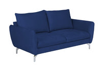 Sofa kanapa Lavard 2-osobowa nowoczesna granatowa welur/plusz - wygodna i stylowa do salonu