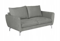 Sofa kanapa Lavard 2-osobowa nowoczesna szara welur/plusz - wygodna i stylowa do salonu