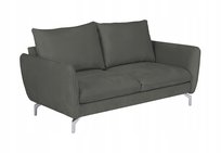 Sofa kanapa Lavard 2-osobowa nowoczesna szara welur/plusz - wygodna i stylowa do salonu