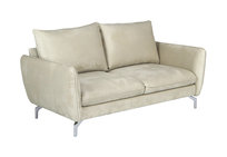 Sofa kanapa Lavard 3-osobowa nowoczesna kremowo-beżowa welur/plusz - wygodna i stylowa do salonu