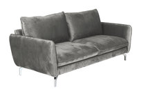 Sofa kanapa Lavard 3-osobowa nowoczesna szary welur/plusz - wygodna i stylowa do salonu