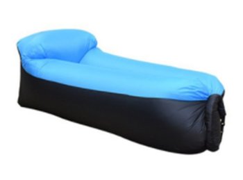 SOFA łóżko leżak na powietrze czarno-niebieski 185x70cm - ikonka