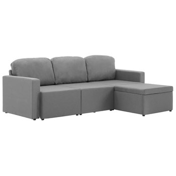 Sofa modułowa 3-osobowa, jasnoszary, 216x149x72 cm - Zakito
