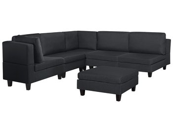 Sofa narożna BELIANI Fevik, z otomaną, ciemnoszara, 72x234x155 cm - Beliani